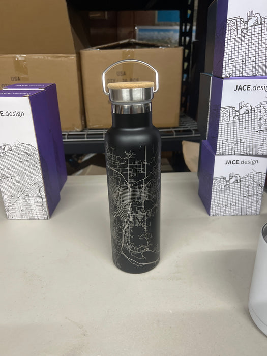 Bellingham WA Bottle in Matte Black