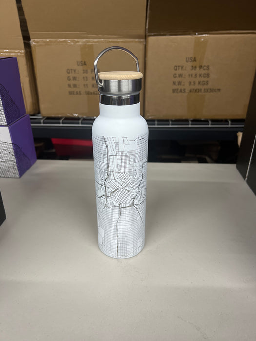 Minneapolis MN Bottle in Matte White