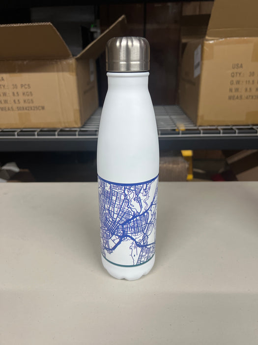 New Haven CT Bottle in Tactile Lines Blue