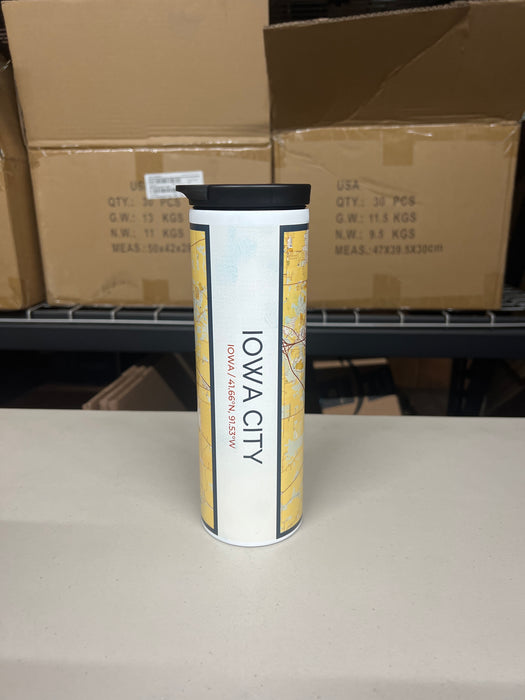 Iowa City IA 17oz Tumbler in Woodblock