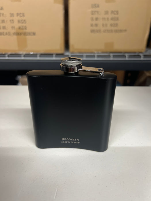Brooklyn NY Flask in Black