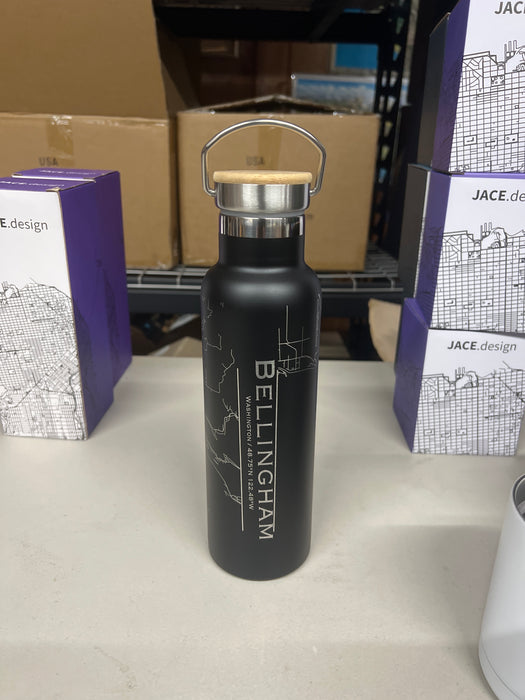 Bellingham WA Bottle in Matte Black