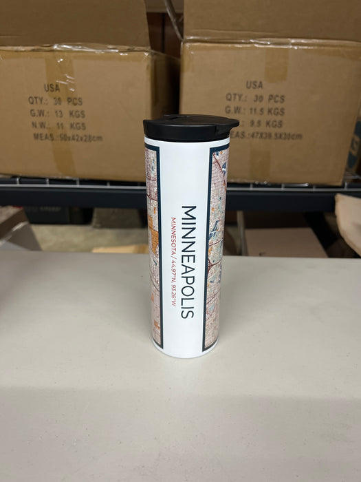 Minneapois MN 17oz Tumbler in Woodblock