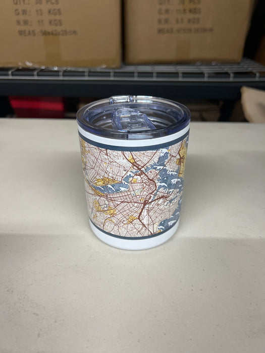 Boston MA 10oz Cup in Woodblock