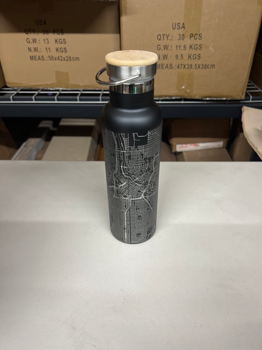 Minneapolis MN Bottle in Matte Black