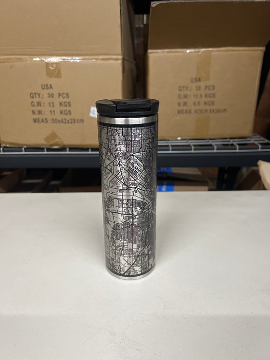 Dallas TX 17oz Tumbler in Tactile Lines Black