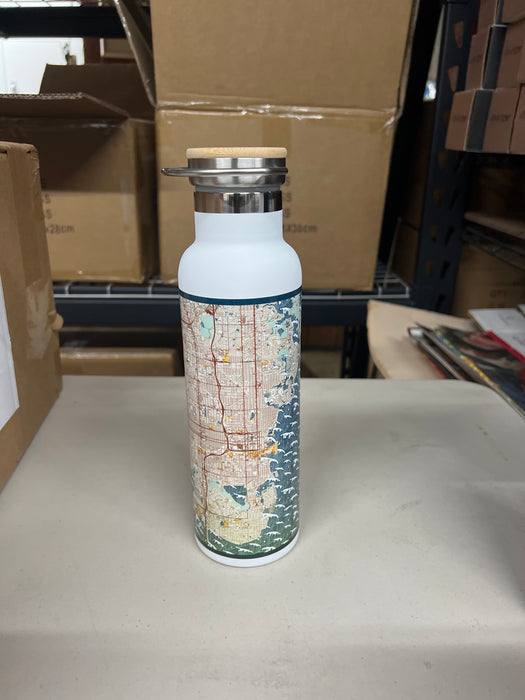 St Peterburg FL 20oz Canteen Bottle in Woodblock