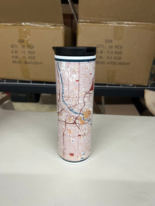 Minneapois MN 17oz Tumbler in Woodblock