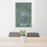 24x36 Aberdeen South Dakota Map Print Portrait Orientation in Afternoon Style Behind 2 Chairs Table and Potted Plant