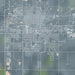 Aberdeen South Dakota Map Print in Afternoon Style Zoomed In Close Up Showing Details