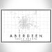 Aberdeen South Dakota Map Print Landscape Orientation in Classic Style With Shaded Background