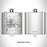Rendered View of Aberdeen South Dakota Map Engraving on 6oz Stainless Steel Flask