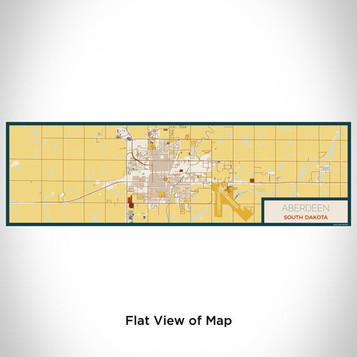 Flat View of Map Custom Aberdeen South Dakota Map Enamel Mug in Woodblock