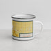 Right View Custom Aberdeen South Dakota Map Enamel Mug in Woodblock