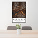 24x36 Aberdeen Washington Map Print Portrait Orientation in Ember Style Behind 2 Chairs Table and Potted Plant