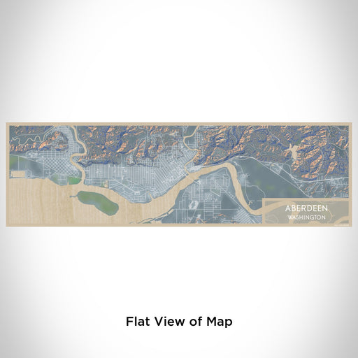 Flat View of Map Custom Aberdeen Washington Map Enamel Mug in Afternoon