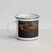 Left View Custom Aberdeen Washington Map Enamel Mug in Ember