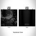 Rendered View of Aberdeen Washington Map Engraving on 6oz Stainless Steel Flask in Black