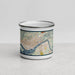 Front View Custom Aberdeen Washington Map Enamel Mug in Woodblock