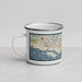 Left View Custom Aberdeen Washington Map Enamel Mug in Woodblock