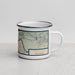 Right View Custom Aberdeen Washington Map Enamel Mug in Woodblock