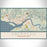 Aberdeen Washington Map Print Landscape Orientation in Woodblock Style With Shaded Background