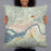 Person holding 22x22 Custom Aberdeen Washington Map Throw Pillow in Woodblock