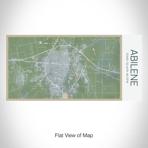 Rendered View of Abilene Texas Map on 17oz Stainless Steel Insulated Bottle with printed afternoon style map