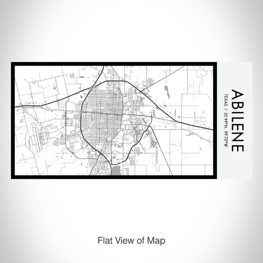 Rendered View of Abilene Texas Map on 17oz Stainless Steel Insulated Bottle with printed classic style map