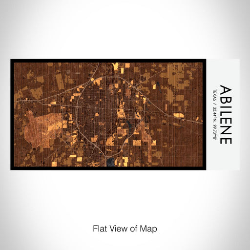Rendered View of Abilene Texas Map on 17oz Stainless Steel Insulated Bottle with printed ember style map