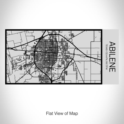 Rendered View of Abilene Texas Map on 17oz Stainless Steel Insulated Cola Bottle in Stainless
