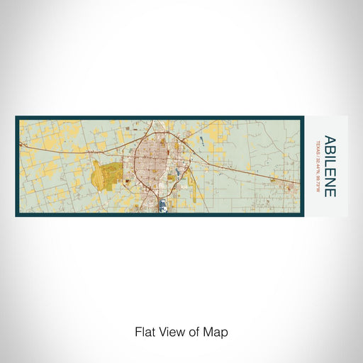 Rendered View of Abilene Texas Map on 10oz Stainless Steel Insulated Cup in Woodblock with Sliding Lid