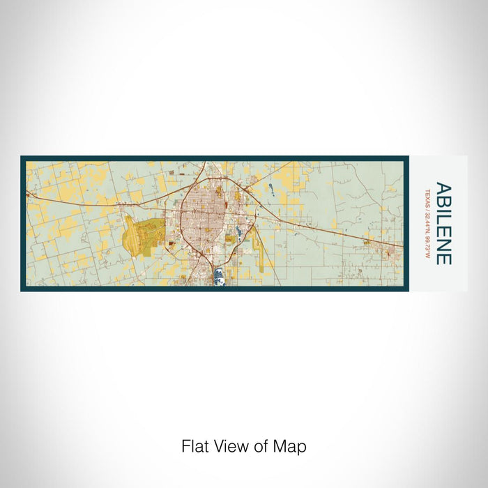 Rendered View of Abilene Texas Map on 10oz Stainless Steel Insulated Cup in Woodblock with Sliding Lid