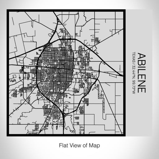 Rendered View of Abilene Texas Map on 17oz Stainless Steel Insulated Tumbler in Tactile Lines with Succulent in Background
