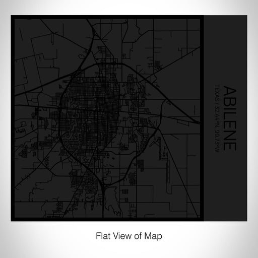 Rendered View of Abilene Texas Map on 17oz Stainless Steel Insulated Tumbler in Matte Black with Tactile Lines