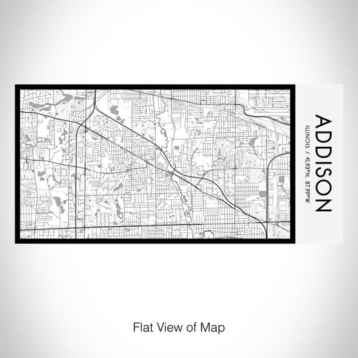 Rendered View of Addison Illinois Map on 17oz Stainless Steel Insulated Bottle with printed classic style map