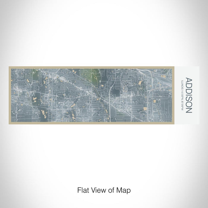 Rendered View of Addison Illinois Map on 10oz Stainless Steel Insulated Cup in Afternoon with Sliding Lid