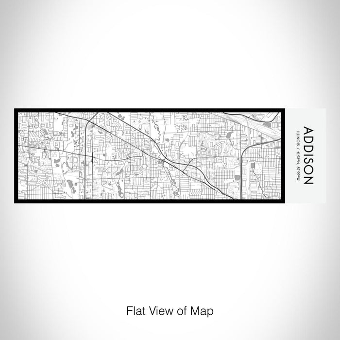 Rendered View of Addison Illinois Map on 10oz Stainless Steel Insulated Cup in Classic with Sliding Lid