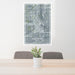 24x36 Addison Texas Map Print Portrait Orientation in Afternoon Style Behind 2 Chairs Table and Potted Plant