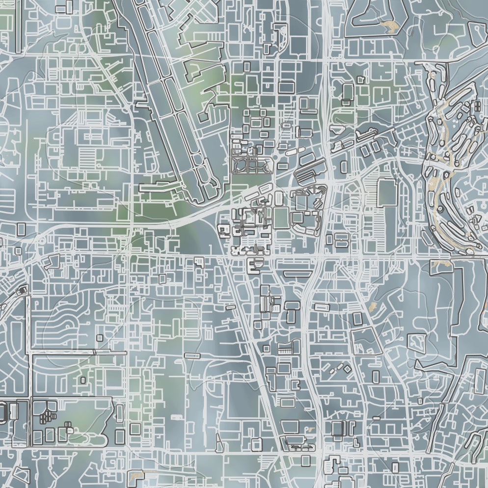Addison - Texas Map Print in Afternoon — JACE Maps