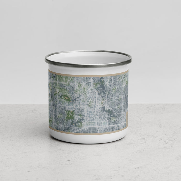 Front View Custom Addison Texas Map Enamel Mug in Afternoon