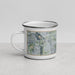 Left View Custom Addison Texas Map Enamel Mug in Afternoon