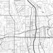 Addison Texas Map Print in Classic Style Zoomed In Close Up Showing Details