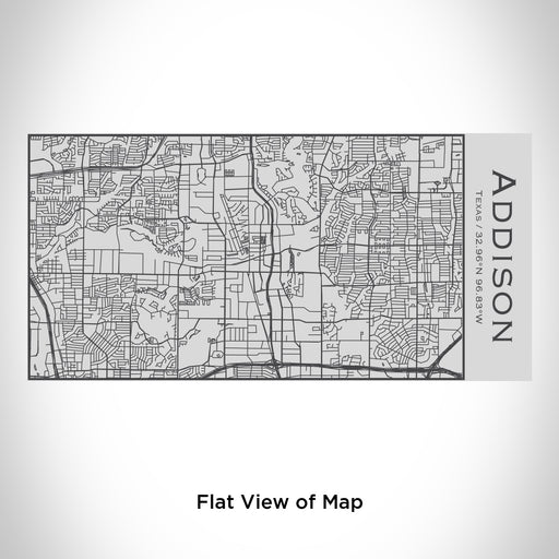 Rendered View of Addison Texas Map Engraving on 17oz Stainless Steel Insulated Cola Bottle