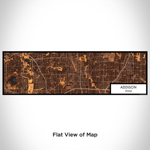 Flat View of Map Custom Addison Texas Map Enamel Mug in Ember
