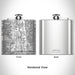 Rendered View of Addison Texas Map Engraving on 6oz Stainless Steel Flask