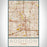 Addison Texas Map Print Portrait Orientation in Woodblock Style With Shaded Background