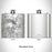 Rendered View of Aiken South Carolina Map Engraving on 6oz Stainless Steel Flask
