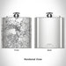 Rendered View of Aiken South Carolina Map Engraving on 6oz Stainless Steel Flask