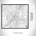 Rendered View of Akron Ohio Map on 20oz Stainless Steel Insulated Bottle with Bamboo Top with printed classic style map